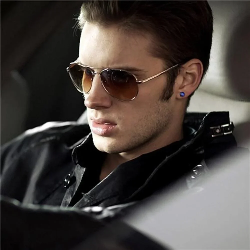 5 Pairs Titanium Screw Back Surgical Stainless Steel Stud Earrings for Men - Picture 3 of 6